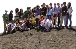 Students on Mt. Vesuvius