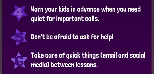 Warn about important calls; ask for help; work between lessons