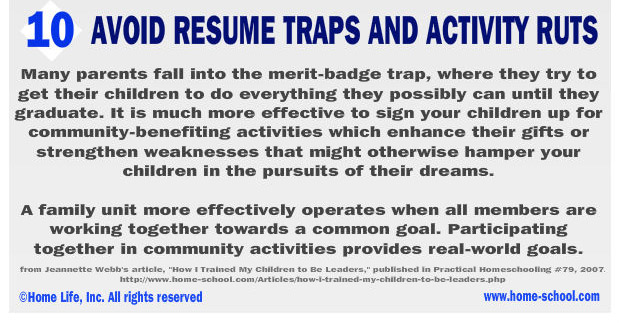 Don't just pack the resume, choose your activities carefully